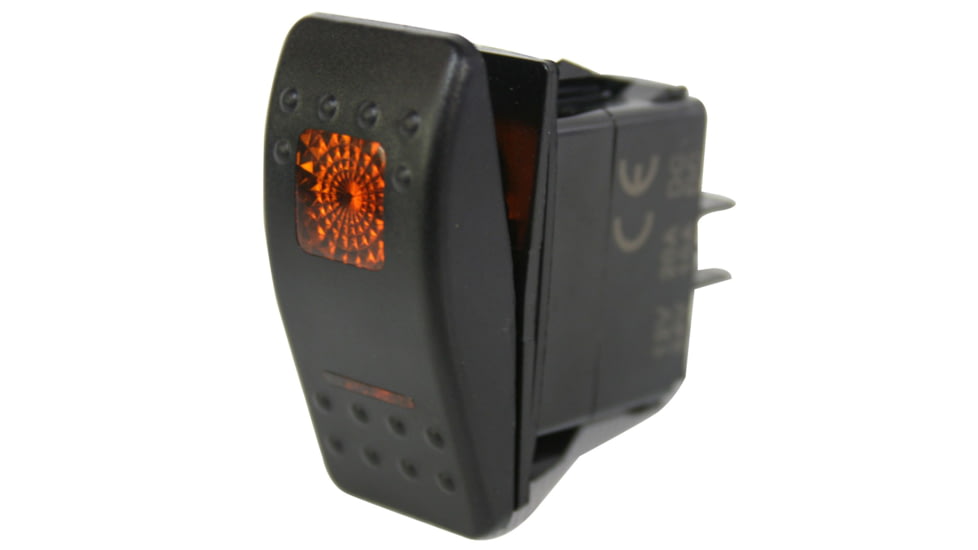 Bulldog Winch Rocker Switch-ON/OFF 5-Pin, Amber, 20259