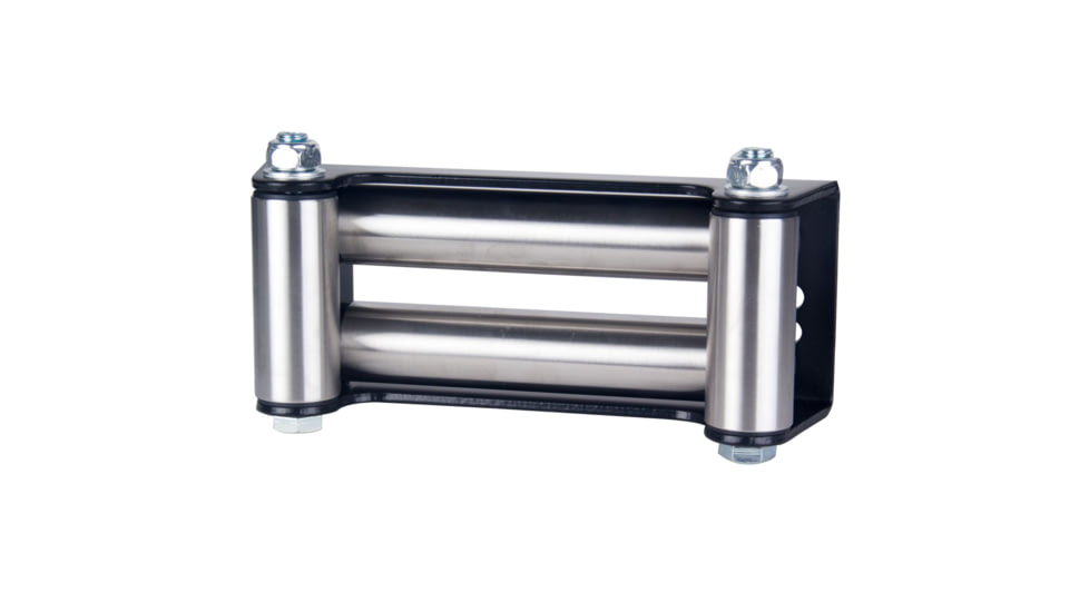 Bulldog Winch Roller Fairlead - Heavy Duty Truck, 10in Mount/Standard Drum - 16.5K and 18.5K with Stainless Rollers, Silver, 20395