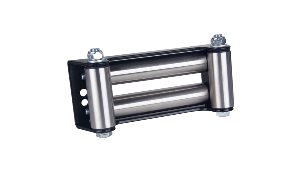 Bulldog Winch Roller Fairlead - Heavy Duty Truck, 10in Mount/Standard Drum - 16.5K and 18.5K with Stainless Rollers, Silver, 20395