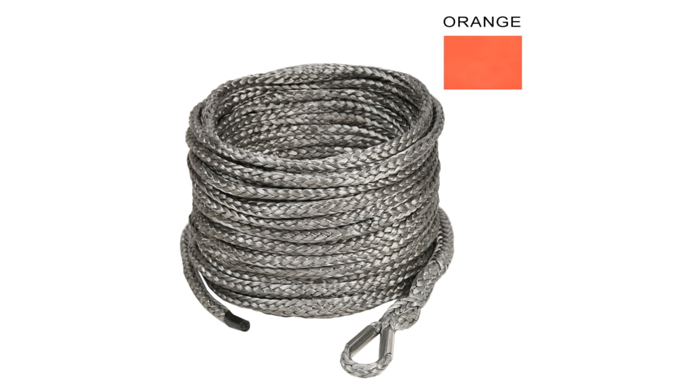 Bulldog Winch Synthetic Rope 4.8mm x 50ft - Orange, 20185-OR