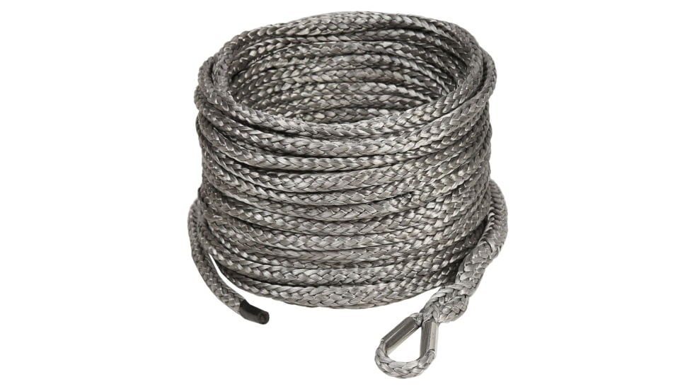 Bulldog Winch Synthetic Rope 4.8mm x 50ft - Grey, 20185