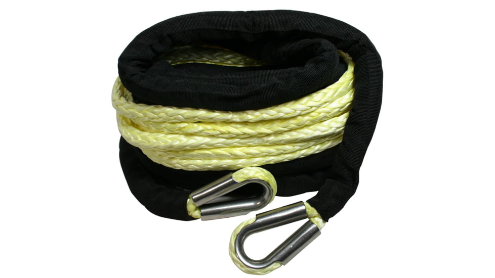 Bulldog Winch Synthetic Rope Extension, 10mm X 50ft, Yellow, 20390