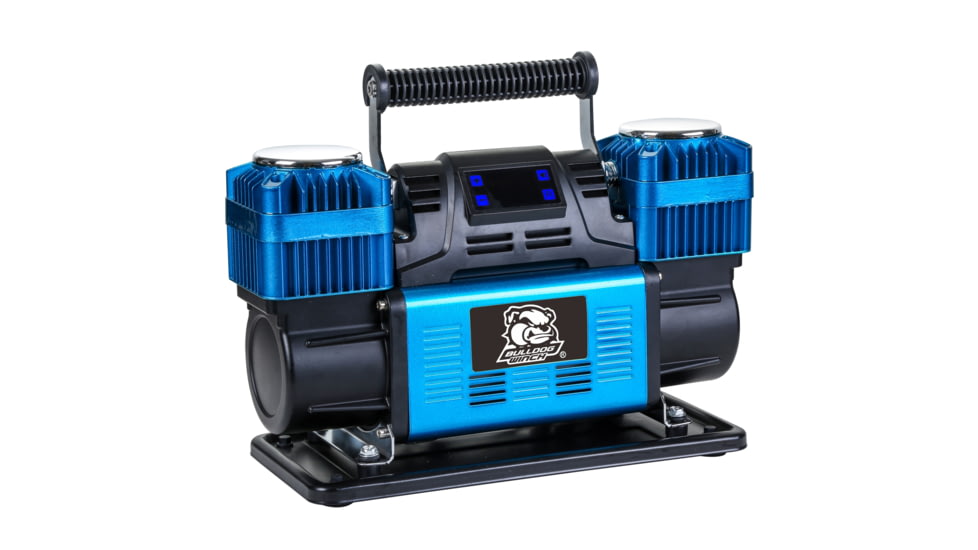 Bulldog Winch Twin Head Portable Compressor 150PSI, 10.6CFM, Automatic, Blue/Gray, 41013