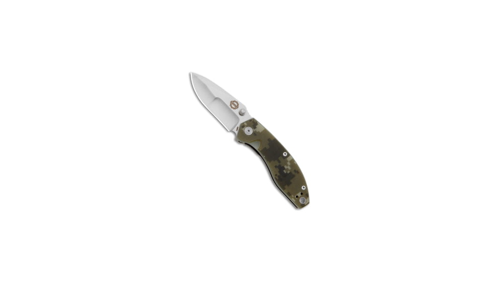 Burnside Knives Burnside Knives Carmen Liner Lock Knife Digi Camo G-10 2.6" Satin, Green, D2, adult, BHQ-173552