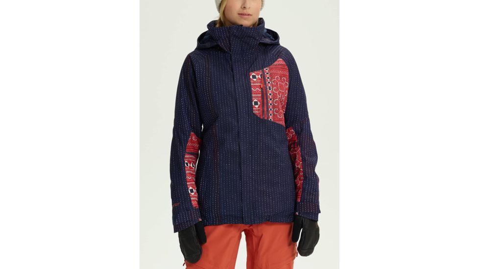 Burton Ak Gore-Tex Embark Jacket - Womens, Blukim/Redkim, Extra Small, 10010105401XS