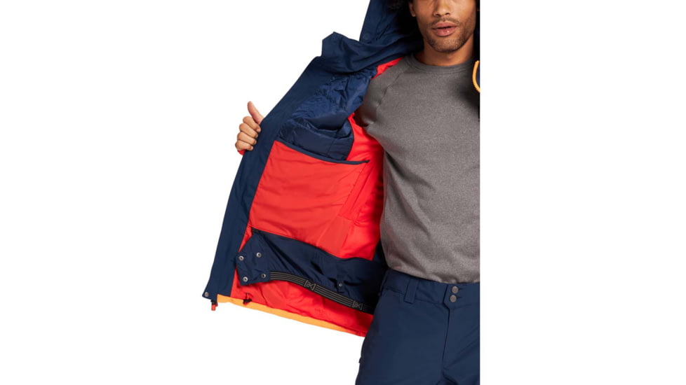 Burton ak GORE-TEX Swash Jacket - Mens, Dress Blue/Fiesta Red/Clownfish Orange, Extra Large, 10001108404-XL