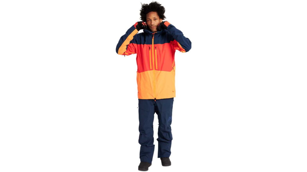 Burton ak GORE-TEX Swash Jacket - Mens, Dress Blue/Fiesta Red/Clownfish Orange, Extra Large, 10001108404-XL