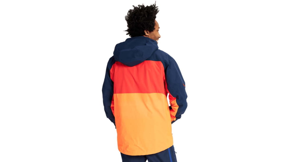 Burton ak GORE-TEX Swash Jacket - Mens, Dress Blue/Fiesta Red/Clownfish Orange, Extra Large, 10001108404-XL