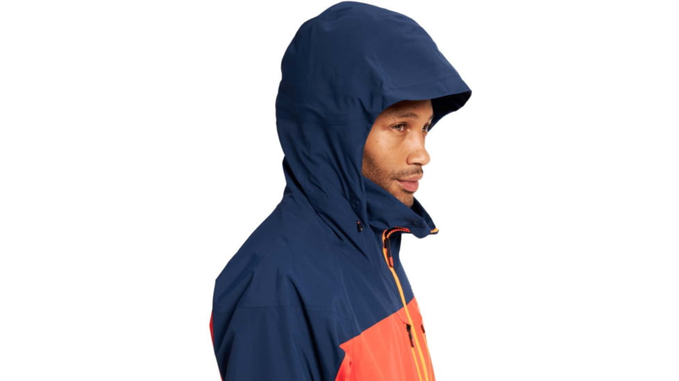 Burton ak GORE-TEX Swash Jacket - Mens, Dress Blue/Fiesta Red/Clownfish Orange, Extra Large, 10001108404-XL