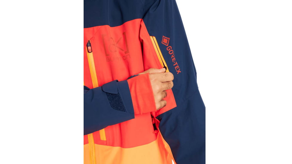 Burton ak GORE-TEX Swash Jacket - Mens, Dress Blue/Fiesta Red/Clownfish Orange, Extra Large, 10001108404-XL