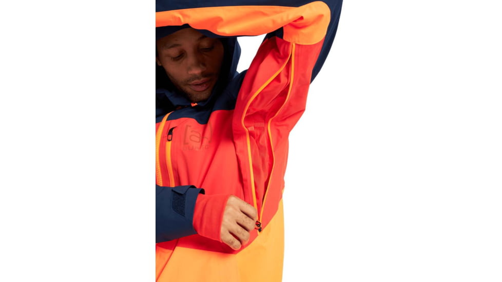 Burton ak GORE-TEX Swash Jacket - Mens, Dress Blue/Fiesta Red/Clownfish Orange, Extra Large, 10001108404-XL
