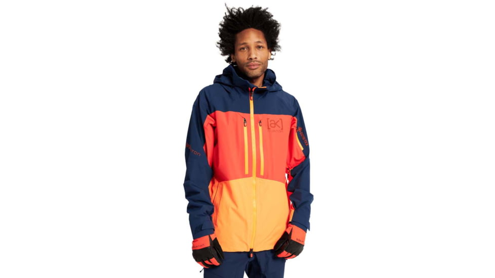 Burton ak GORE-TEX Swash Jacket - Men's, Dress Blue/Fiesta Red/Clownfish Orange, Extra Large, 10001108404-XL