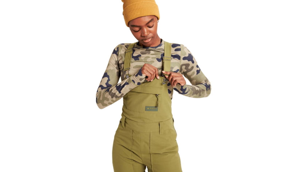 Burton Avalon Bib Pant - Womens, Martini Olive, Medium, Short, 21443102300-M
