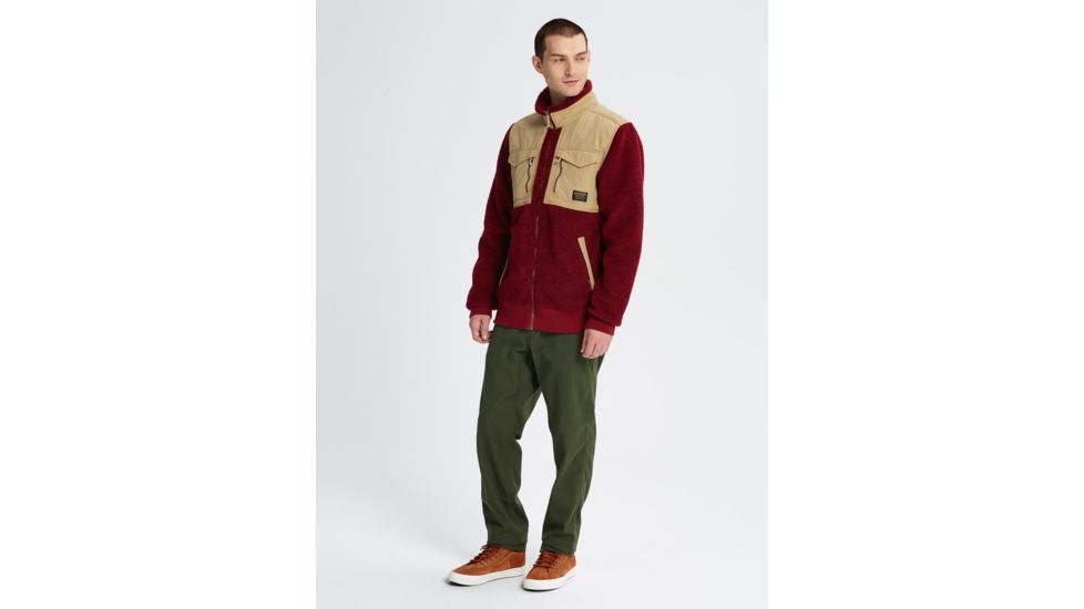 Burton Bower Full-Zip Fleece - Mens, Sparrw/Kelp, Small, 17348102600S