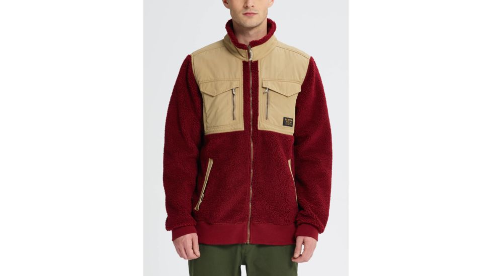 Burton Bower Full-Zip Fleece - Mens, Sparrw/Kelp, Small, 17348102600S