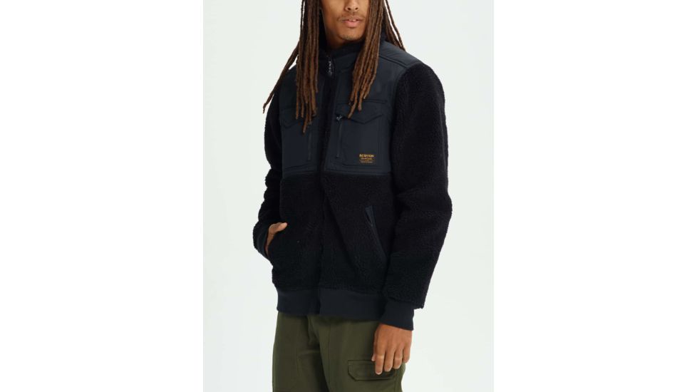 Burton Bower Full-Zip Fleece - Mens, True Black, Medium, 17348102001M