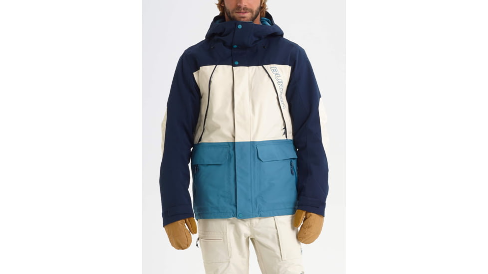Burton Breach Insulated Jacket - Mens, Dress Blue / Almond Milk / Storm Blue, Extra Large, 10180106401-XL