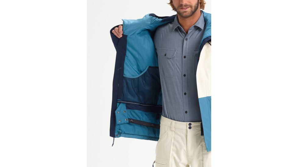 Burton Breach Insulated Jacket - Mens, Dress Blue / Almond Milk / Storm Blue, Extra Large, 10180106401-XL