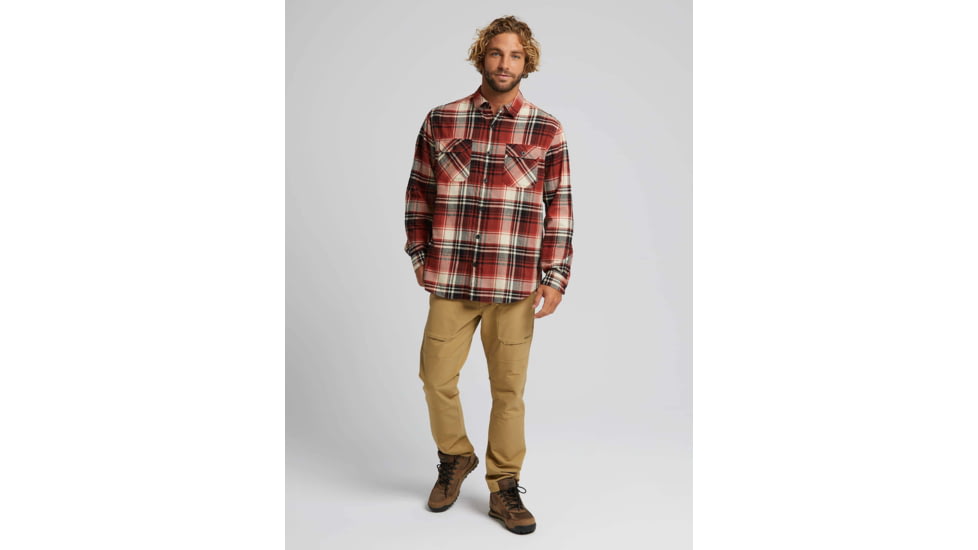 Burton Brighton Flannel - Mens, Tandori Stump Plaid, Medium, 14053113601-M
