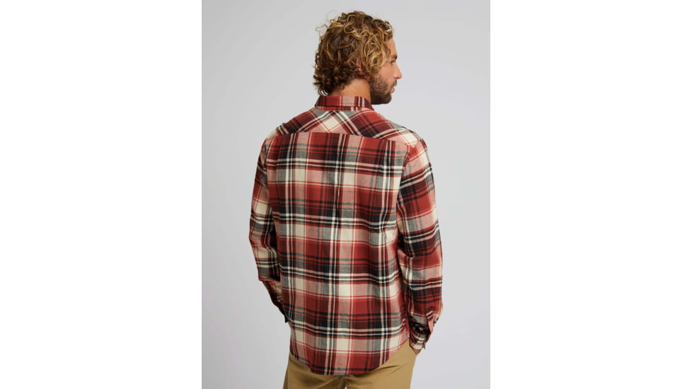 Burton Brighton Flannel - Mens, Tandori Stump Plaid, Medium, 14053113601-M