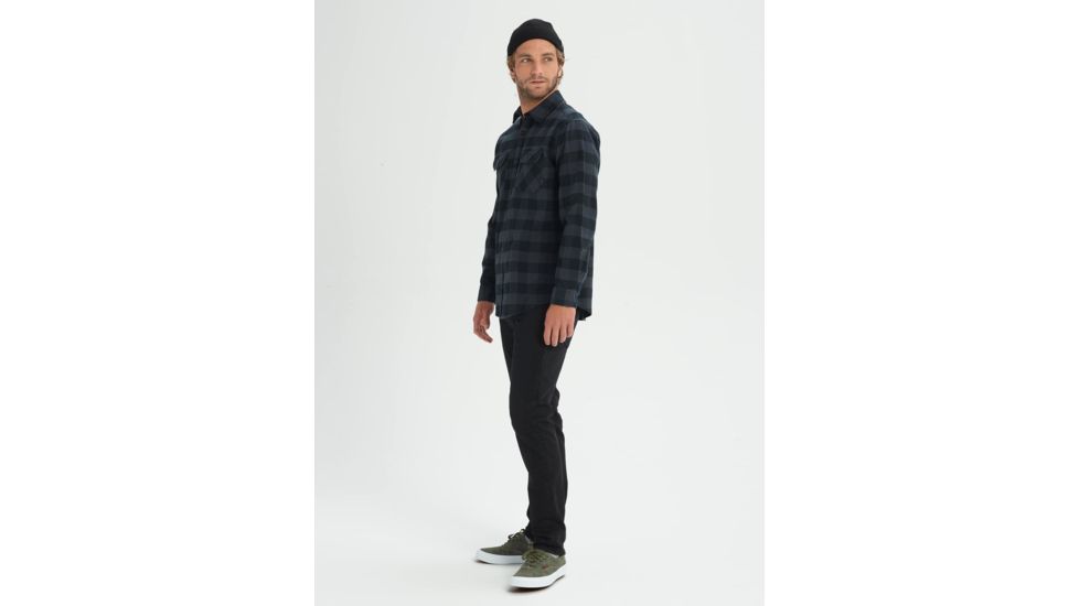 Burton Brighton Flannel - Mens, True Black Htr Buff, Extra Large, 14053109003XL