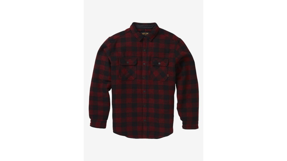 Burton Brighton Insulated Flannel Jacket - Mens, Bitters Htr Buff Pld, Extra Large, 18949101600XL