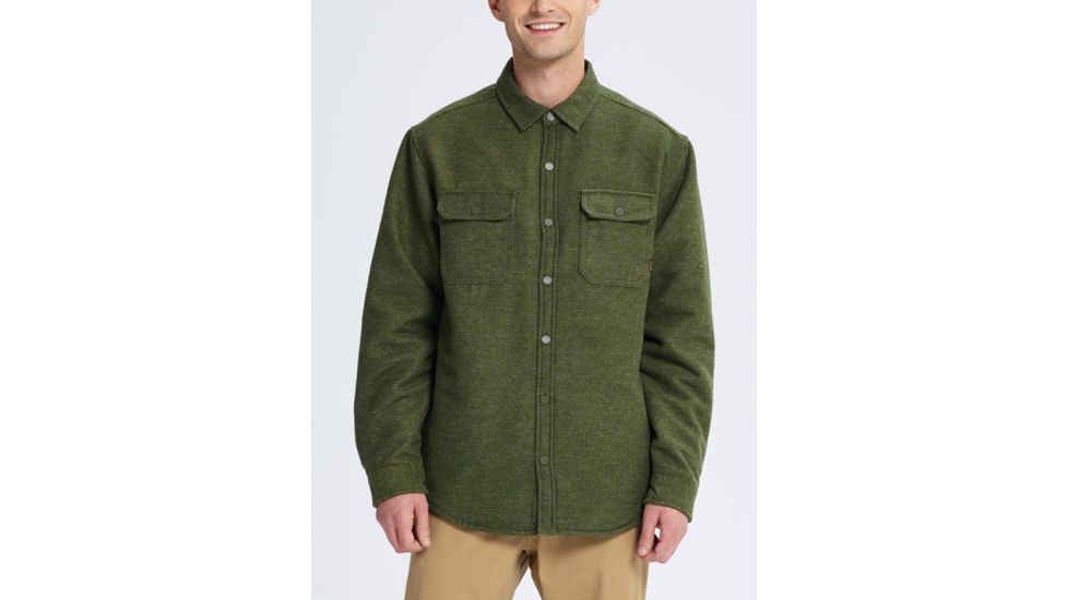 Burton Brighton Insulated Flannel - Mens, Dusty Olive Twill Yd, Large, 18949101965L