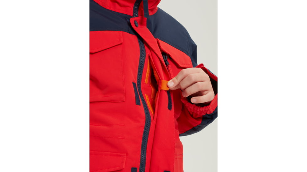Burton Covert Jacket - Kids, Flame Scarlet / Dress Blue, Large, 20537101600-L