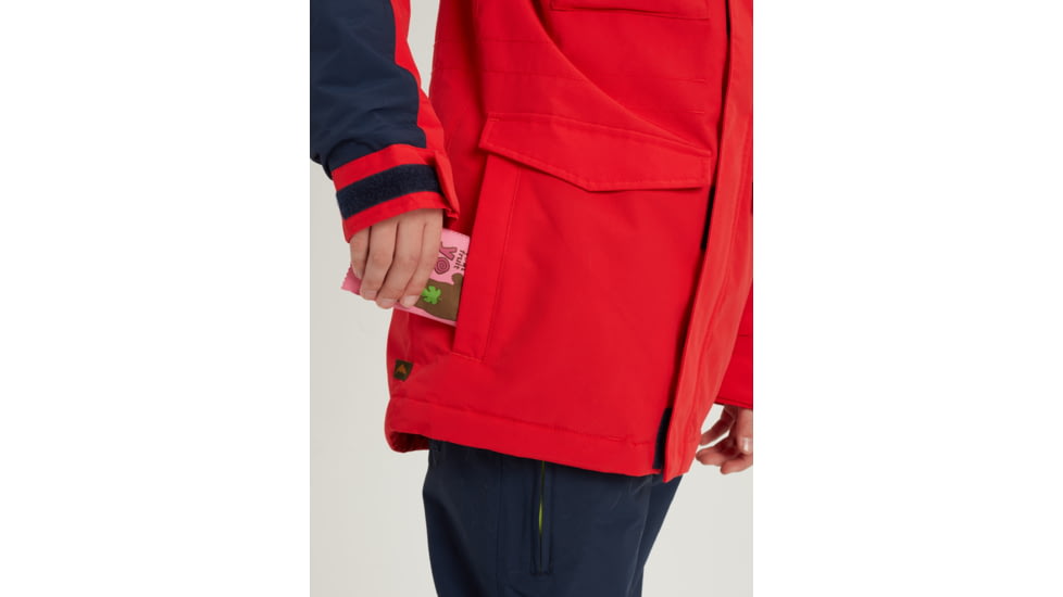 Burton Covert Jacket - Kids, Flame Scarlet / Dress Blue, Large, 20537101600-L
