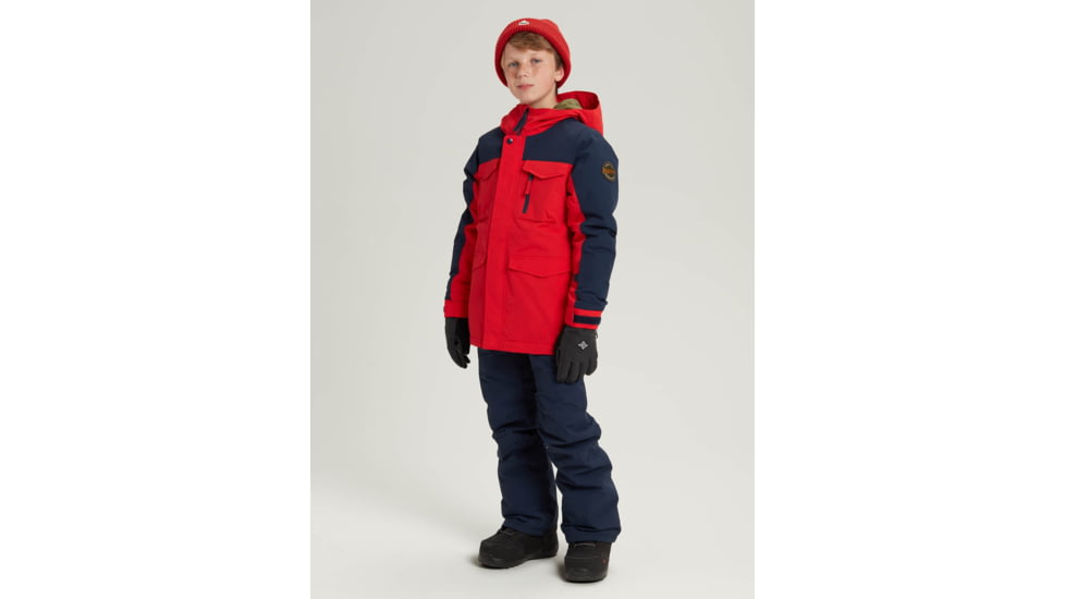 Burton Covert Jacket - Kids, Flame Scarlet / Dress Blue, Large, 20537101600-L