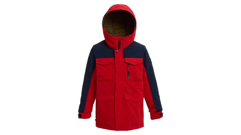 Burton Covert Jacket - Kids, Flame Scarlet / Dress Blue, Large, 20537101600-L