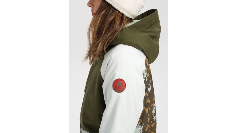 Burton Eastfall Jacket - Womens, Forest Night / Blue Flower / Wheeler Camo / Aqua G, Large, 15019104300-L