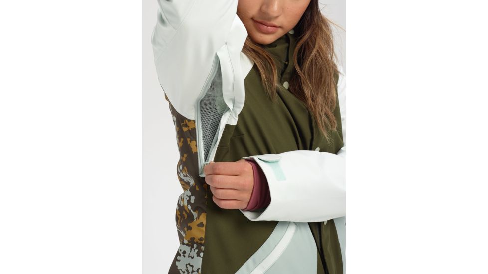 Burton Eastfall Jacket - Womens, Forest Night / Blue Flower / Wheeler Camo / Aqua G, Large, 15019104300-L
