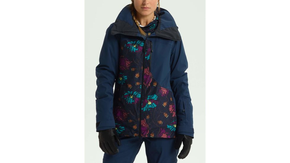 Burton Embark Jacket - Womens, Dress Blue / Bona Flora, Small, 10010106401-S