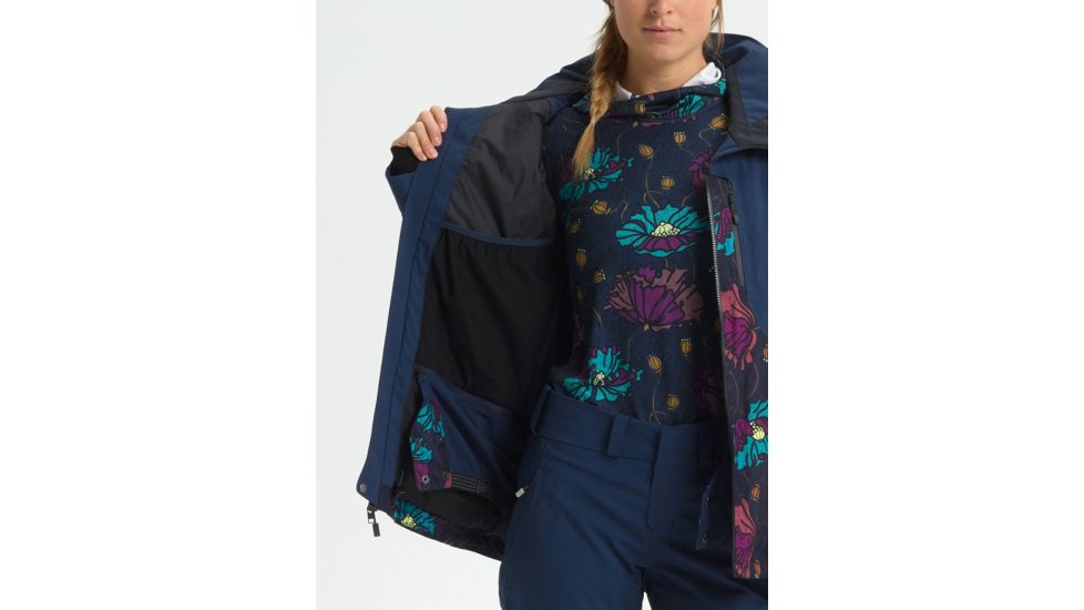 Burton Embark Jacket - Womens, Dress Blue / Bona Flora, Small, 10010106401-S
