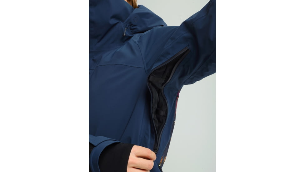 Burton Embark Jacket - Womens, Dress Blue / Bona Flora, Small, 10010106401-S