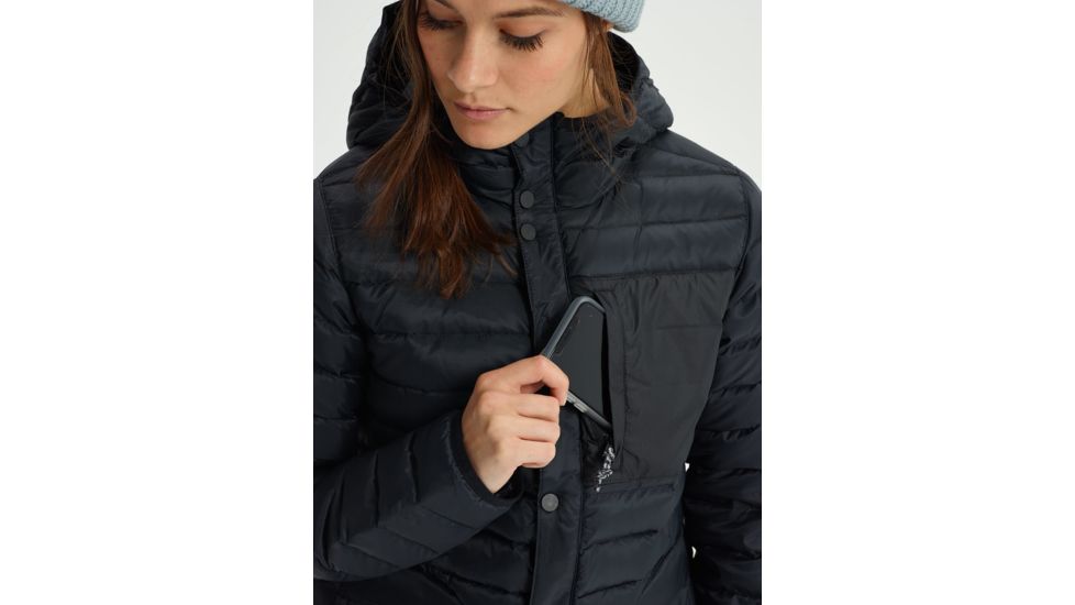Burton Evergreen Down Hooded Insulator - Womens, True Black, Extra Small, 17165101001XS