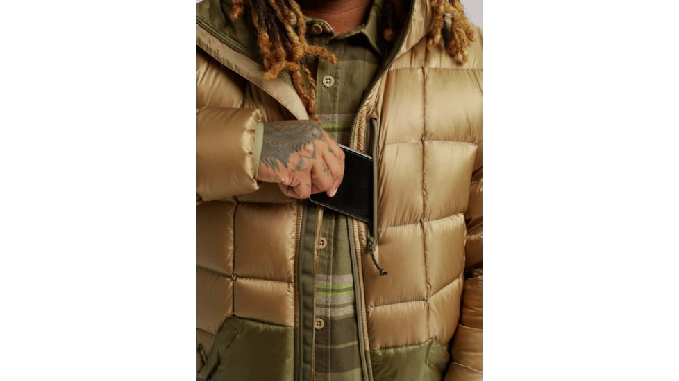 Burton Evergreen Hooded Down Jacket - Mens, Kelp, Medium, 17168104250-M