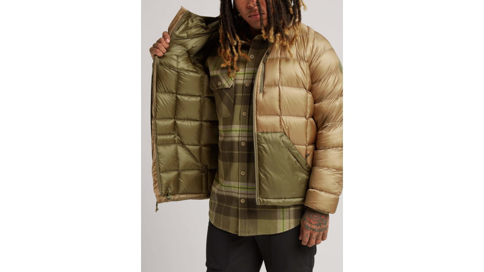 Burton Evergreen Hooded Down Jacket - Mens, Kelp, Medium, 17168104250-M