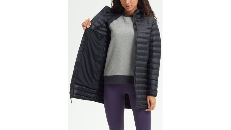 Burton Evergreen Long Down Jacket - Womens, True Black, Small, 20516101001-S