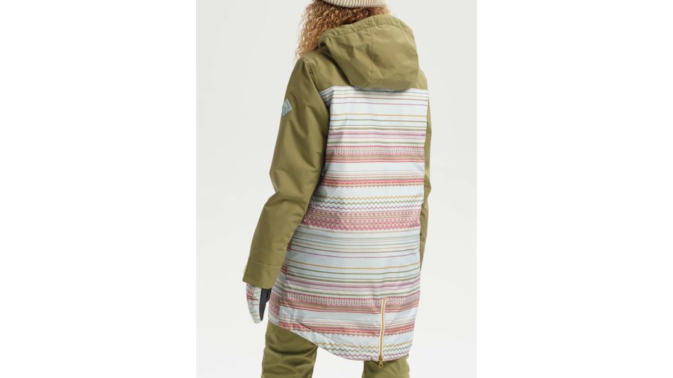 Burton Eyris Jacket - Womens, Martini Olive / Aqua Gray Revel, Small, 20551101300-S
