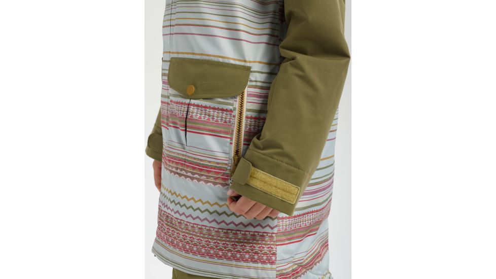 Burton Eyris Jacket - Womens, Martini Olive / Aqua Gray Revel, Small, 20551101300-S