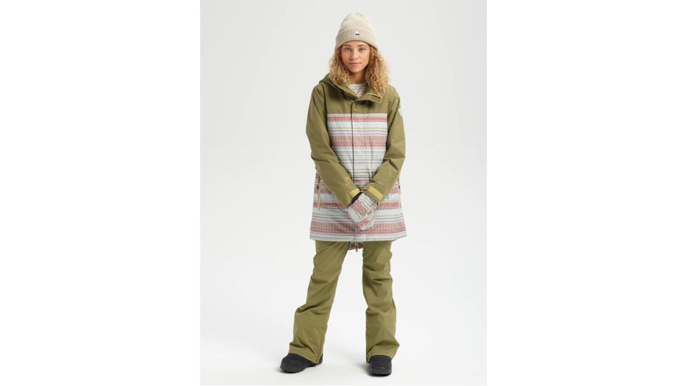 Burton Eyris Jacket - Womens, Martini Olive / Aqua Gray Revel, Small, 20551101300-S
