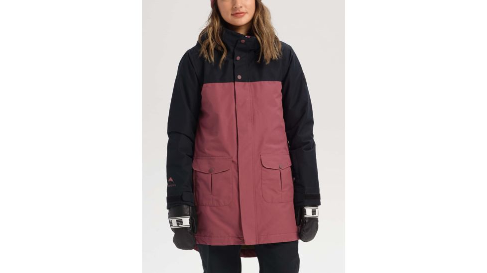 Burton Eyris Jacket - Womens, True Black / Rose Brown, Small, 20551101001-S