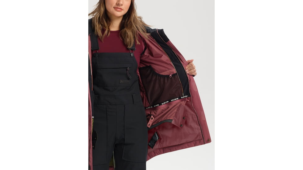 Burton Eyris Jacket - Womens, True Black / Rose Brown, Small, 20551101001-S