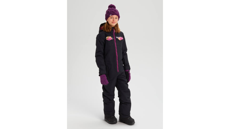 Burton Game Piece One Piece Jacket - Kids, True Black / Secret Garden, Large, 20559101001-L