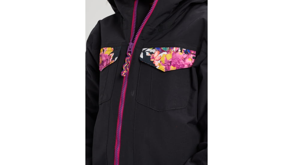Burton Game Piece One Piece Jacket - Kids, True Black / Secret Garden, Large, 20559101001-L
