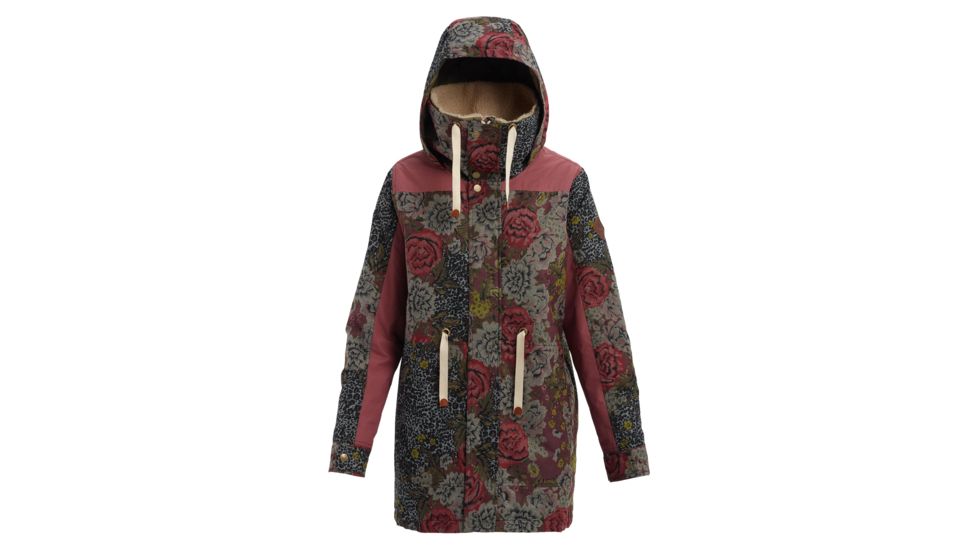 Burton Hazelton Jacket - Womens, Cheetah Floral / Rose Brown, Medium, 14109105650-M