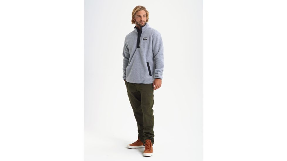 Burton Hearth Fleece Pullover - Men's, Gray Heather, Small, 17350106020-S