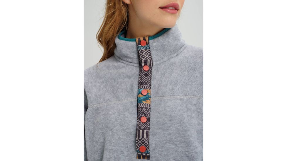 Burton Hearth Fleece Pullover - Womens, Gray Heather, Extra Small, 17338104020XS